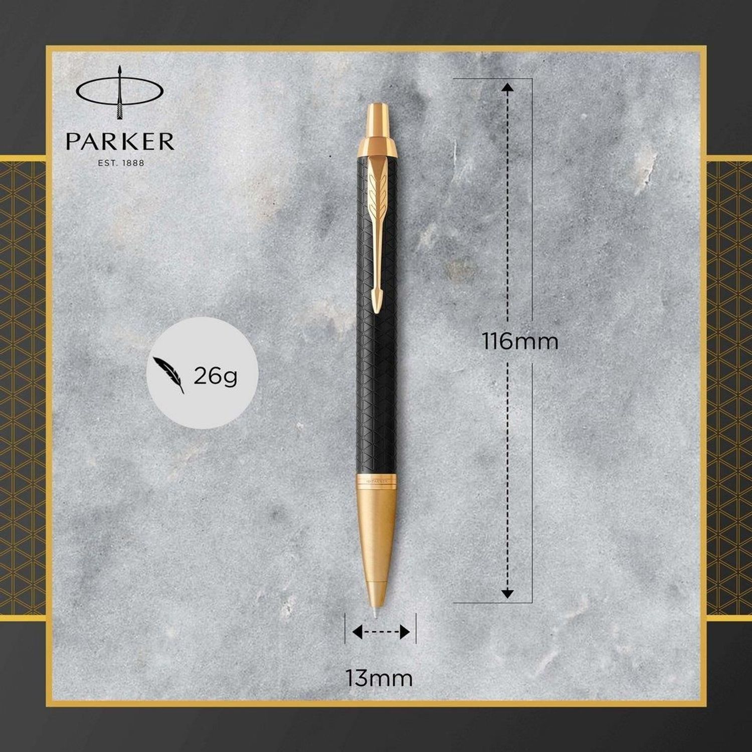 Długopis Parker czarno-złoty IM Premium GT PARKER 1931667. Długopis na prezent. Długopis Parker. Długopis stalowy Parker. Długopis dla kobiety i mężczyzny. Długopis Parker dla nauczyciela (4).jpg